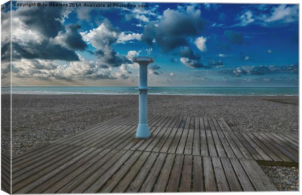 Dieppe beach Canvas Print by Jo Beerens