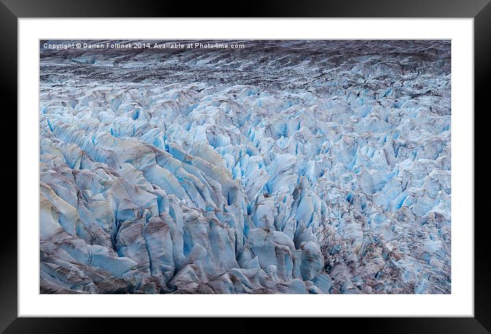 Mendenhall Glacier Crevasses Framed Mounted Print by Darren Foltinek