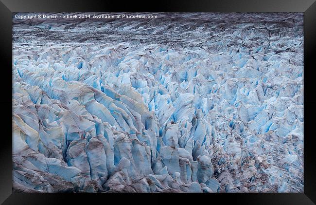 Mendenhall Glacier Crevasses Framed Print by Darren Foltinek