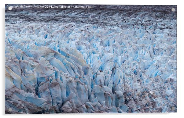 Mendenhall Glacier Crevasses Acrylic by Darren Foltinek