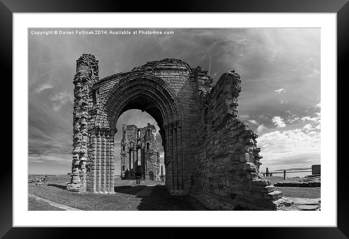  Tynemouth Priory, England Framed Mounted Print by Darren Foltinek