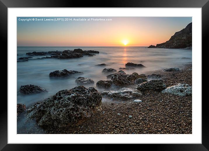 Sunrise Blast Beach Seaham Framed Mounted Print by David Lewins (LRPS)