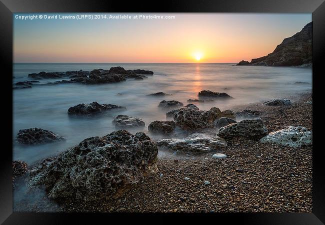 Sunrise Blast Beach Seaham Framed Print by David Lewins (LRPS)