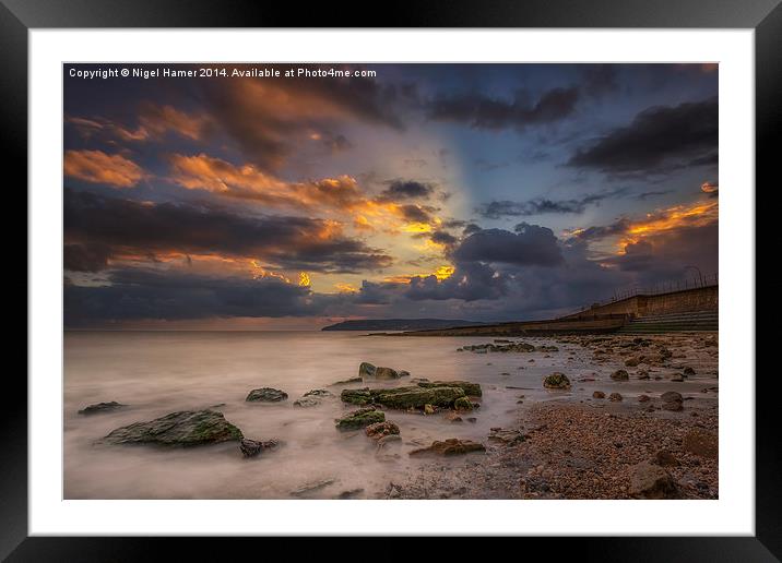 Yaverland Beach Framed Mounted Print by Wight Landscapes