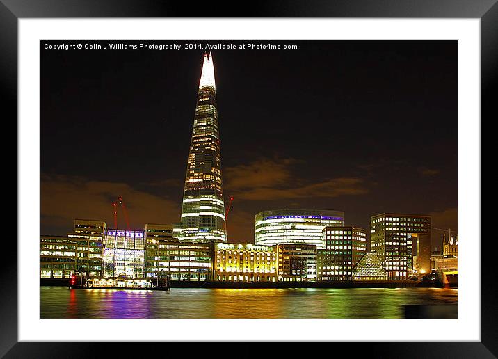  The Shard at Night Framed Mounted Print by Colin Williams Photography