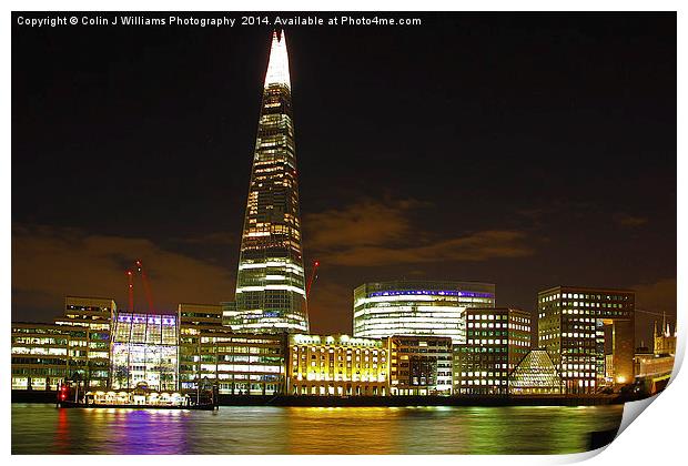  The Shard at Night Print by Colin Williams Photography