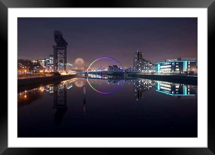 The Clyde on Fireworks night  Framed Mounted Print by Stephen Taylor