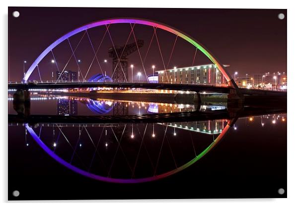  The Squinty Bridge, Glasgow Acrylic by Stephen Taylor