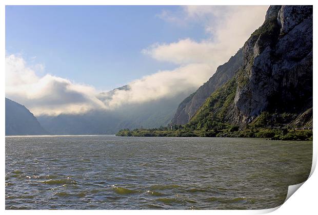  Morning Clouds on the River Danube  Print by Tony Murtagh