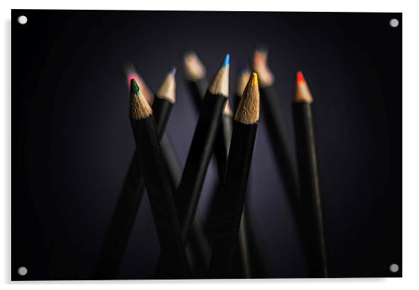  Coloured Pencils Acrylic by Dean Messenger