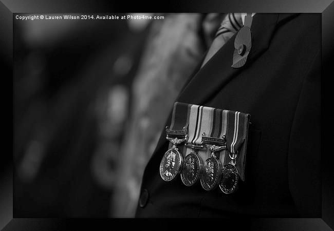  Armistice Day Framed Print by Lauren Wilson