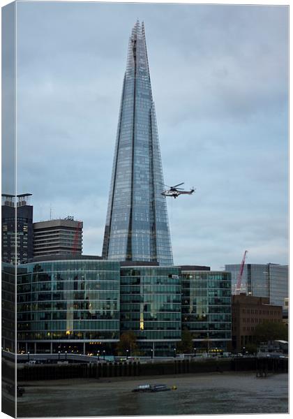 Airlift Helicopter Shard Canvas Print by David French