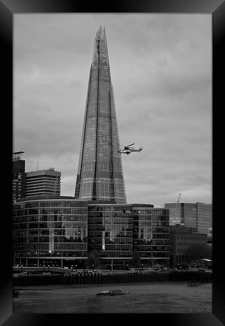 Airlift Helicopter Shard Framed Print by David French