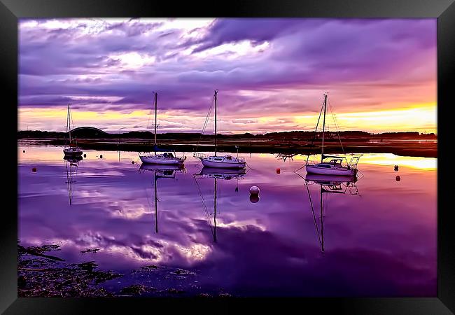  Purple Sunset Framed Print by Valerie Paterson