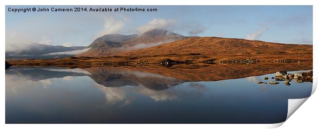  Autumn reflections in Loch Ba. Print by John Cameron