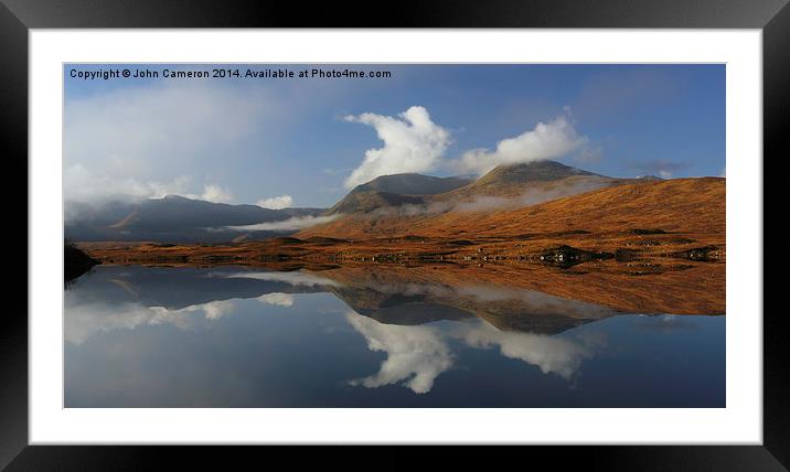  Clach Leathad and Meall a’ Bhuiridh on Rannoch Mo Framed Mounted Print by John Cameron