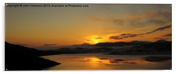  Sunrise, Loch Quoich. Acrylic by John Cameron