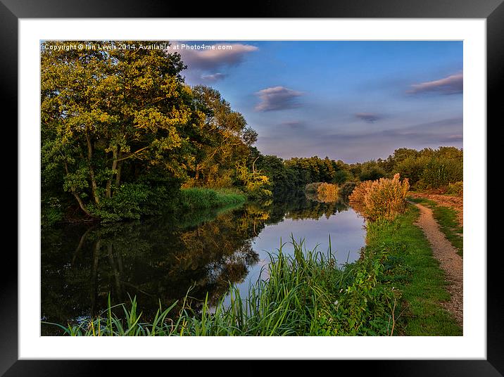  The Kennet And Avon At Sulhamstead Framed Mounted Print by Ian Lewis