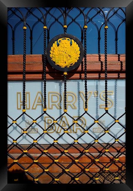 Harry's Bar, Venice Italy  Framed Print by Jonathan Evans