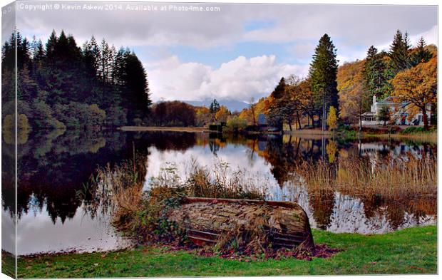  Scottish Trossachs in Autumn Canvas Print by Kevin Askew