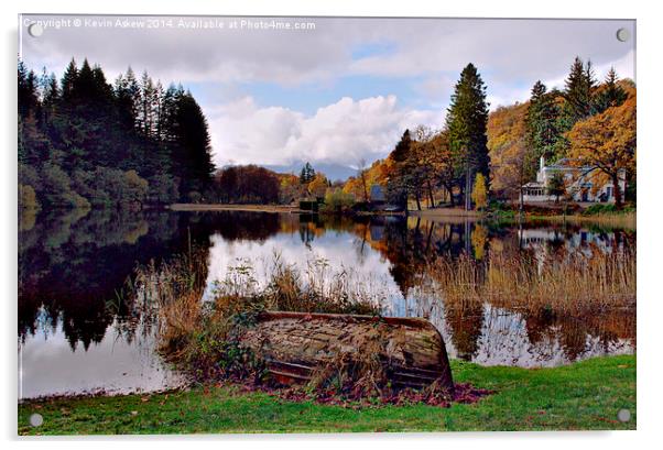  Scottish Trossachs in Autumn Acrylic by Kevin Askew