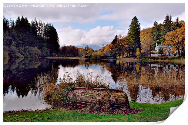  Scottish Trossachs in Autumn Print by Kevin Askew