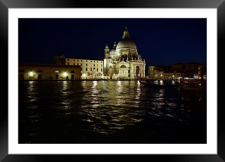 Venice Grand Canal church of Santa Maria Dell Framed Mounted Print by Jonathan Evans