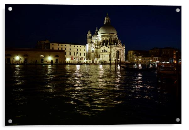 Venice Grand Canal church of Santa Maria Dell Acrylic by Jonathan Evans