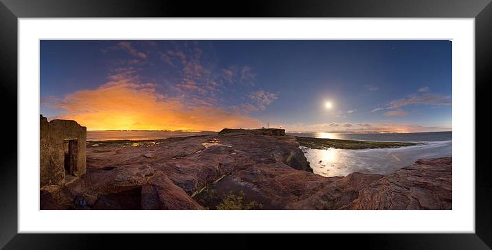  Hilbre Island At Night Framed Mounted Print by Rob Pitt