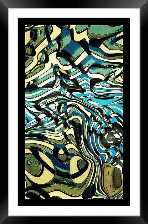  rockpools (abstract) Framed Mounted Print by Heather Newton