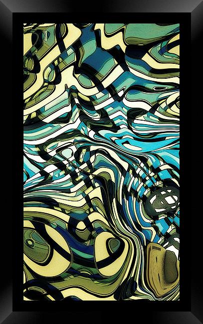  rockpools (abstract) Framed Print by Heather Newton