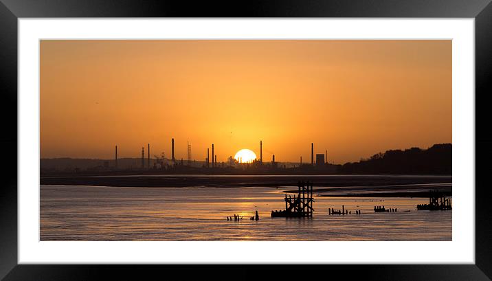  Stanlow Sunrise Framed Mounted Print by Rob Pitt