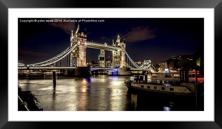  Tower bridge London Framed Mounted Print by peter wyatt