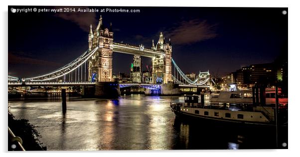  Tower bridge London Acrylic by peter wyatt