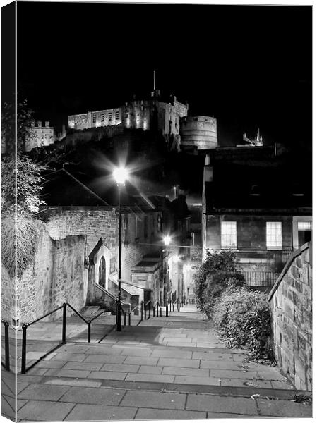  Edinburgh Castle at night Canvas Print by James Marsden