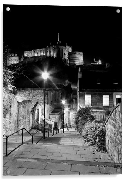  Edinburgh Castle at night Acrylic by James Marsden
