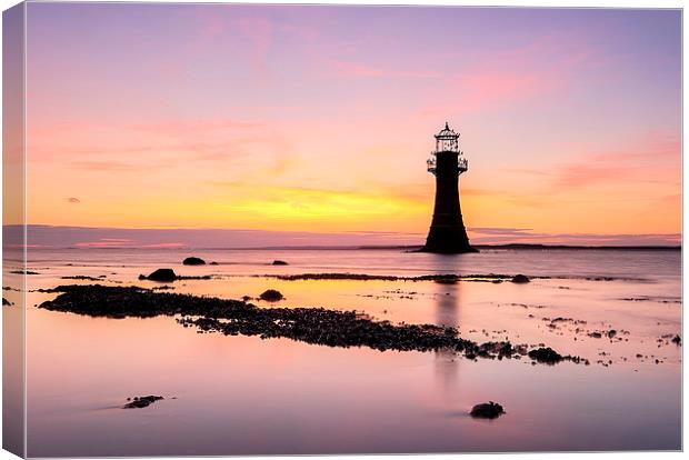 The Last Light of Whiteford Point Canvas Print by Rick Bowden