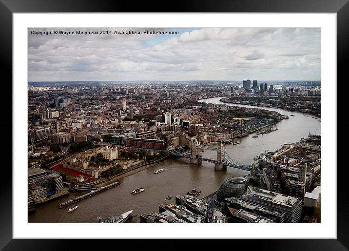London from The Shard  Framed Mounted Print by Wayne Molyneux