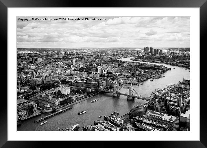  London from The Shard  Framed Mounted Print by Wayne Molyneux