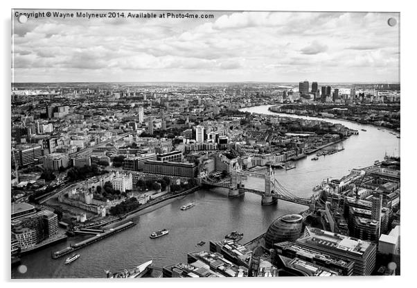  London from The Shard  Acrylic by Wayne Molyneux