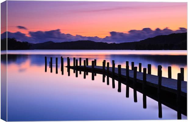 Serene Sunset Reflections Canvas Print by Rick Bowden