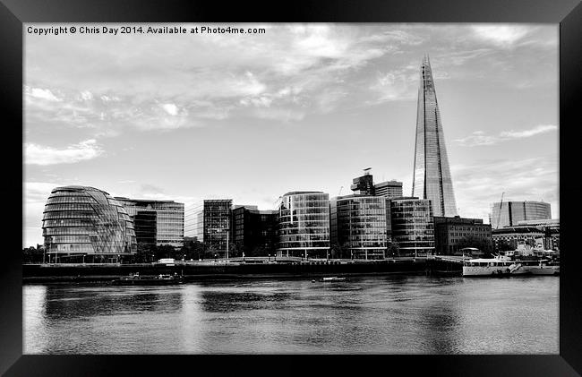 Southwark Skyline Framed Print by Chris Day