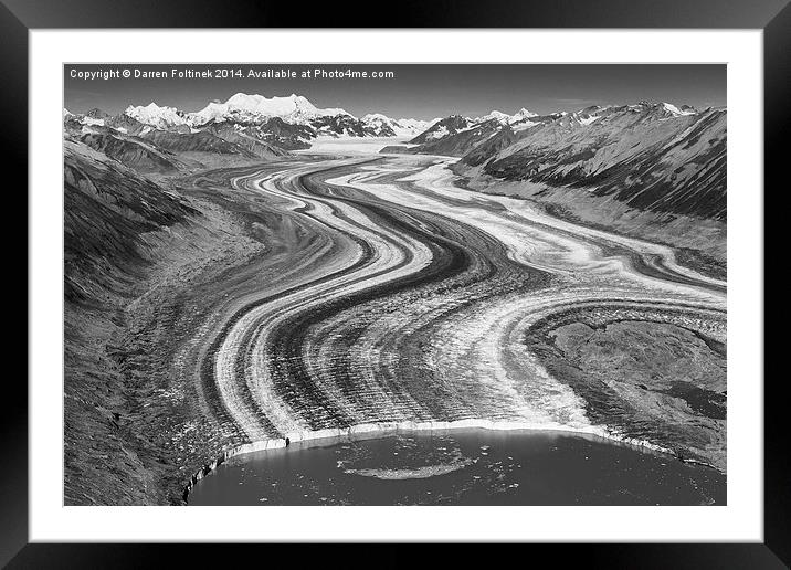 Lowell glacier, Kluane Park, Yukon, Canada Framed Mounted Print by Darren Foltinek