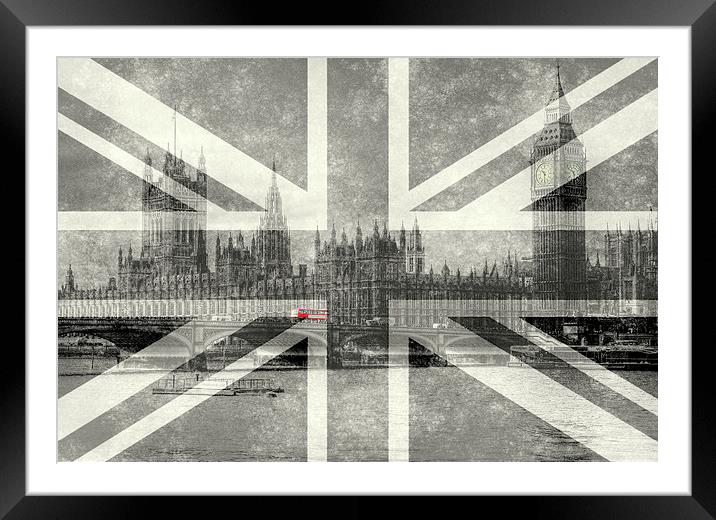  London Mix Framed Mounted Print by Louise Godwin