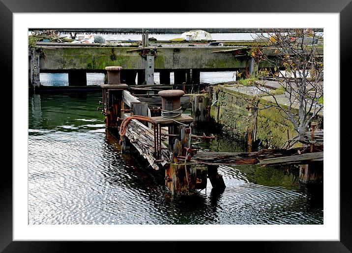  Broken landing stage in Birkenhead docks Framed Mounted Print by Frank Irwin