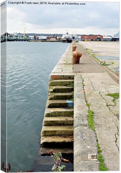  Steps down to the dock water. Canvas Print by Frank Irwin
