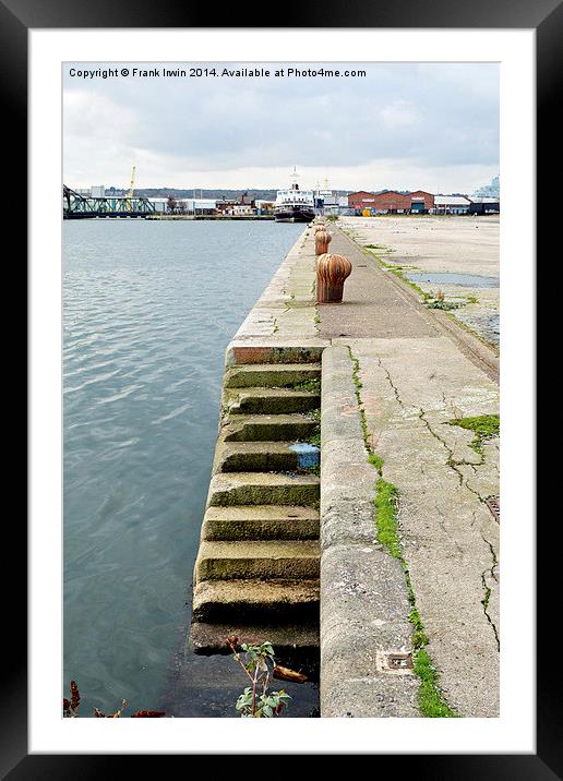  Steps down to the dock water. Framed Mounted Print by Frank Irwin