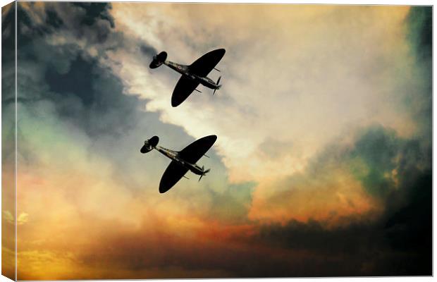 Supermarine Spitfires  Canvas Print by J Biggadike