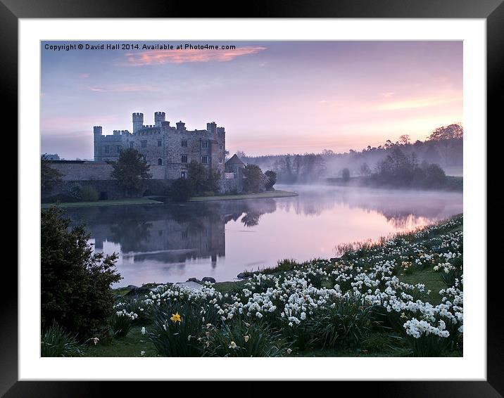  Leeds Castle at Dawn Framed Mounted Print by David Hall