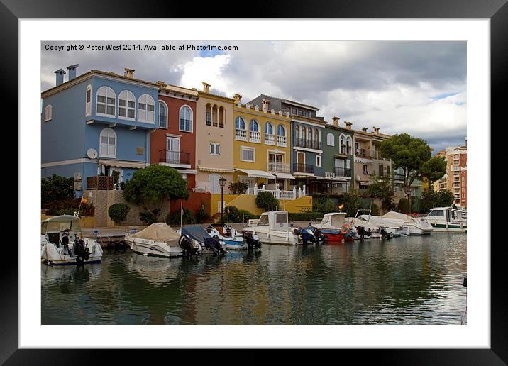  Colourful marina Framed Mounted Print by Peter West